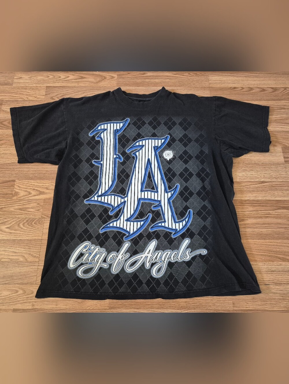 LA City of Angels Black Graphic T-Shirt